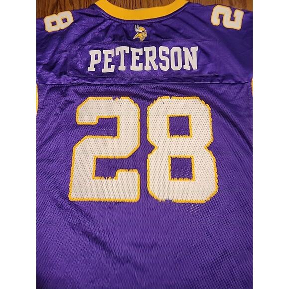 Reebok Adrian Peterson Minnesota Vikings NFL Football Jersey Youth XL 18-20 Boy - Picture 10 of 10